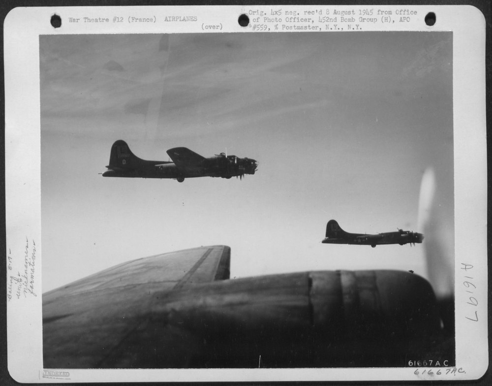 B-17 Flying Fortresses over German V-2 sites
