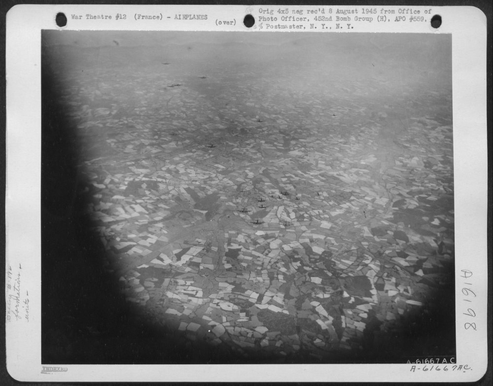 B-17 Flying Fortresses over German V-2 sites