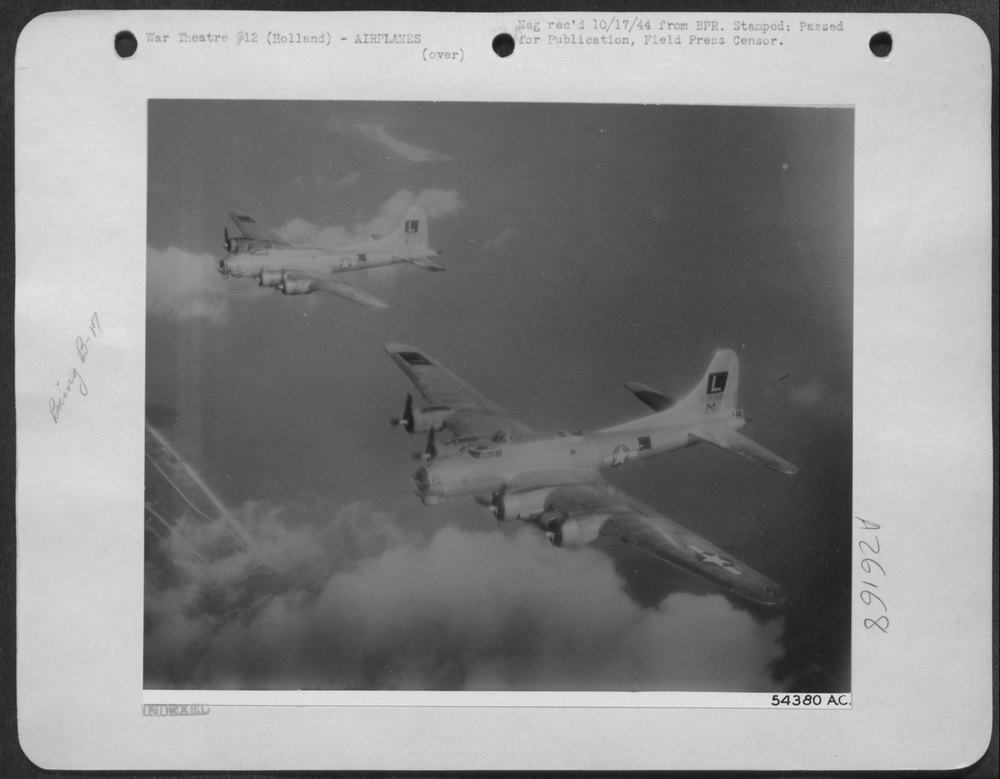 B-17 Flying Fortresses over Holland