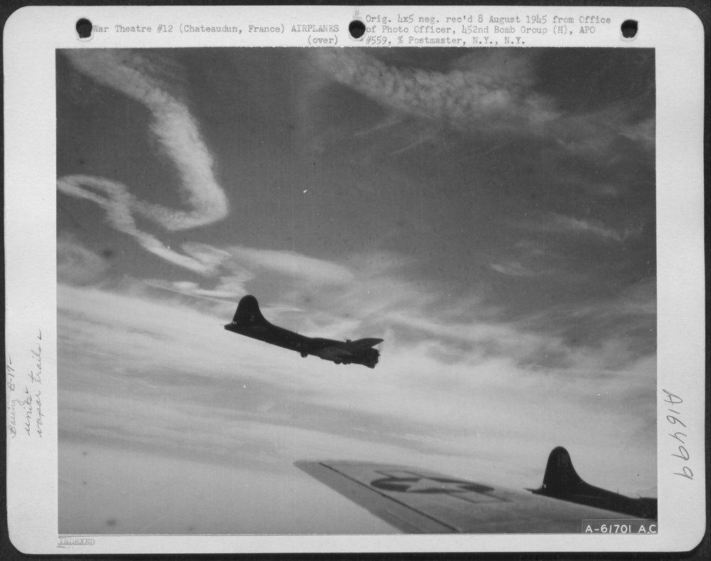 B-17 Flying Fortresses over Nazi-occupied France
