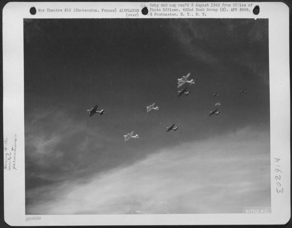 B-17 Flying Fortresses over Nazi-occupied France