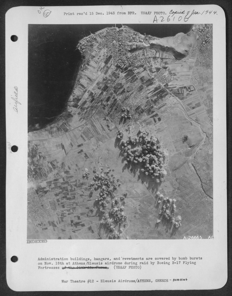 B-17 Flying Fortresses raid Athens/Eleusis airdrome