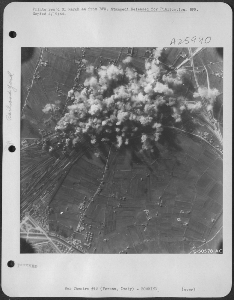 B-17 Flying Fortresses raid Verona