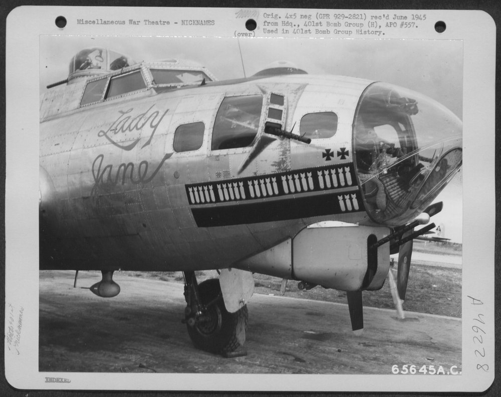 B-17 Lady Jane at 8th Air Force base