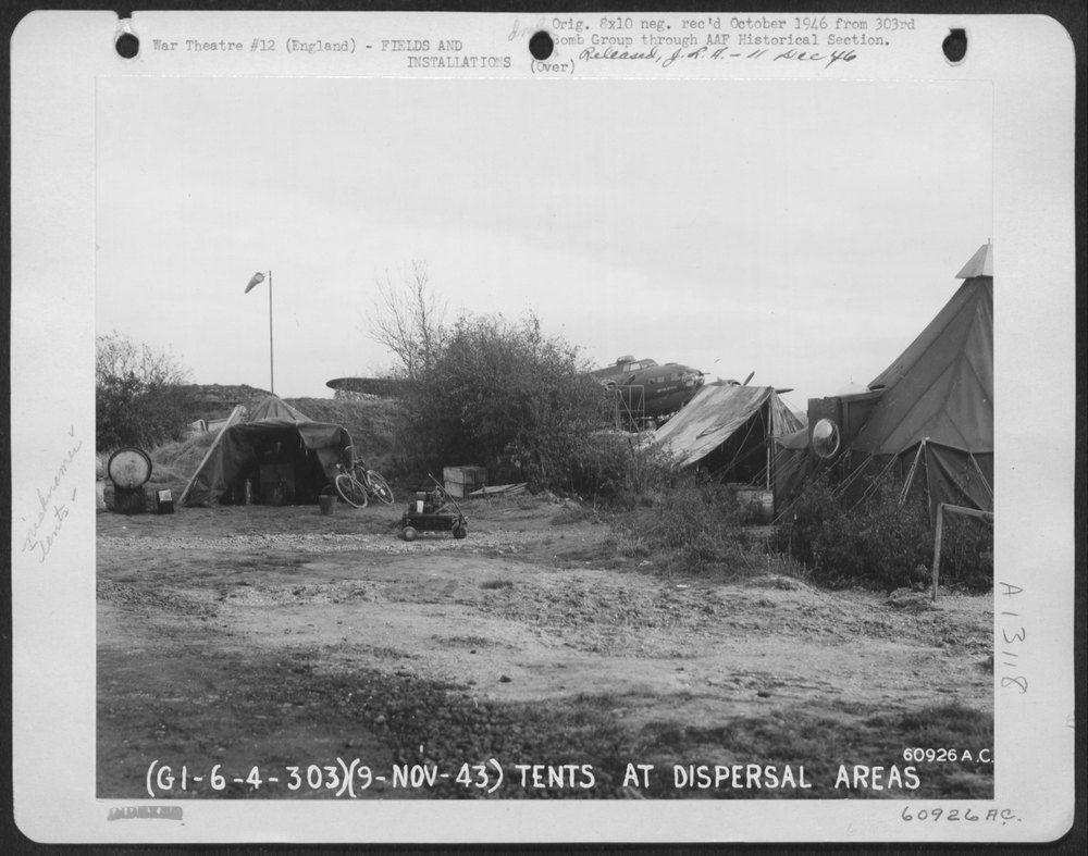 B-17 Near Tents In England