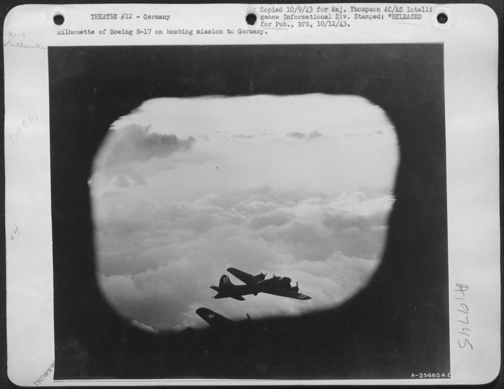 B-17 on bombing mission to Germany