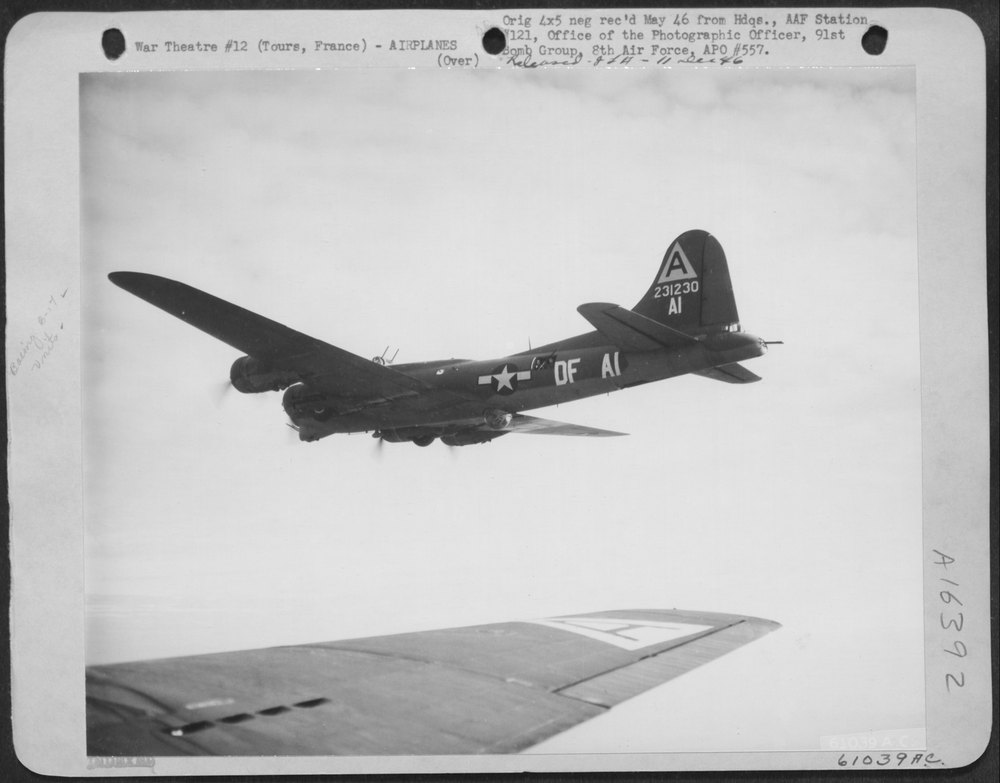 B-17 over French territory