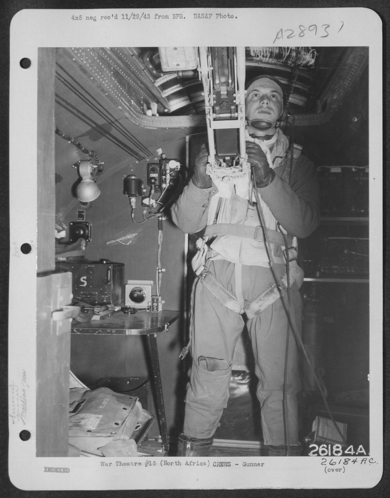B-17 radio operator in North Africa