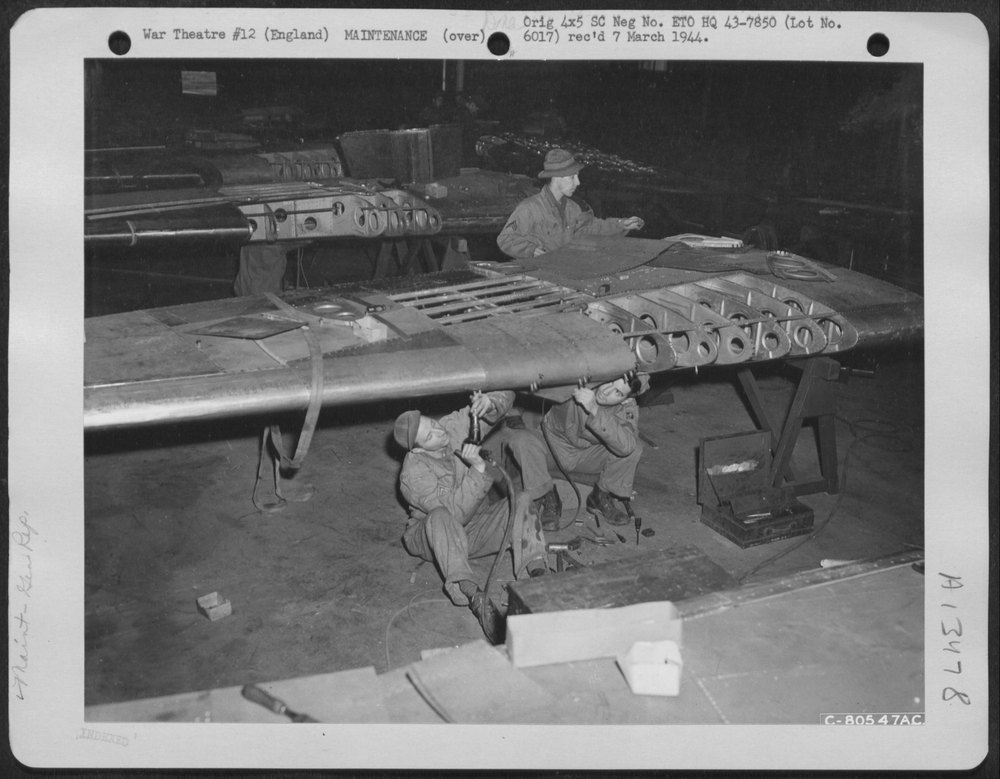 B-17 Repair at Burtonwood