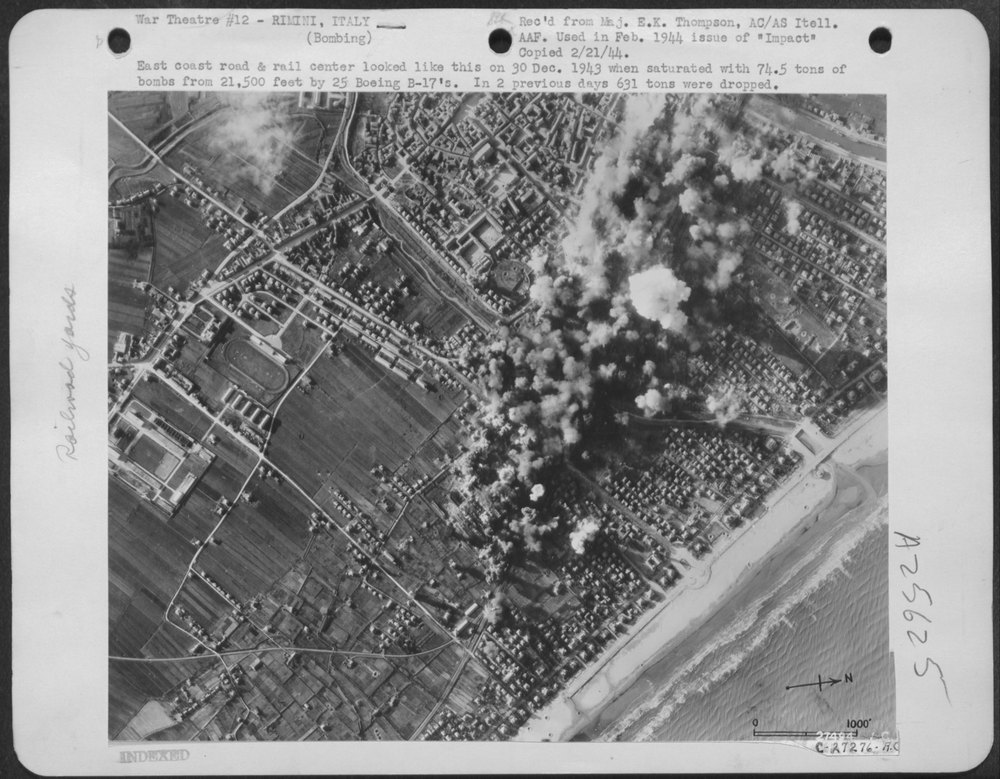 B-17's bombing east coast road