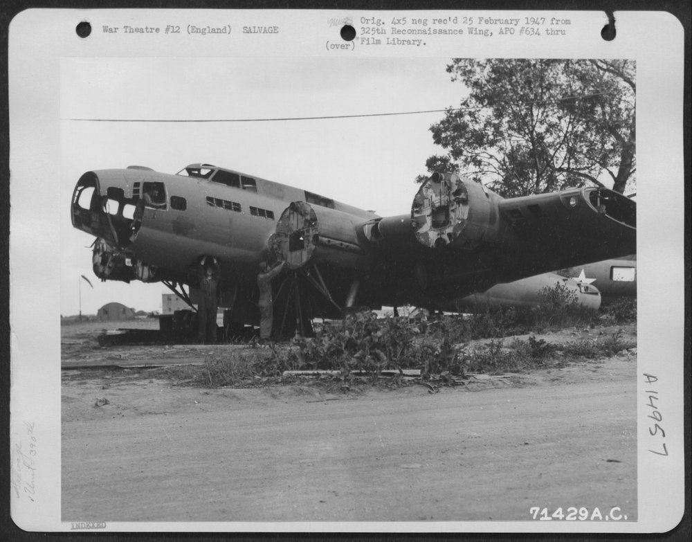 B-17 Salvaged At 8th Air Force Base