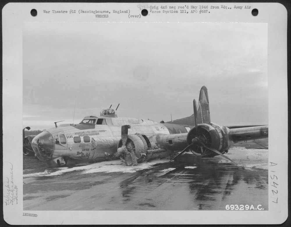 B-17 Wreck At 91st Bomb Group Base