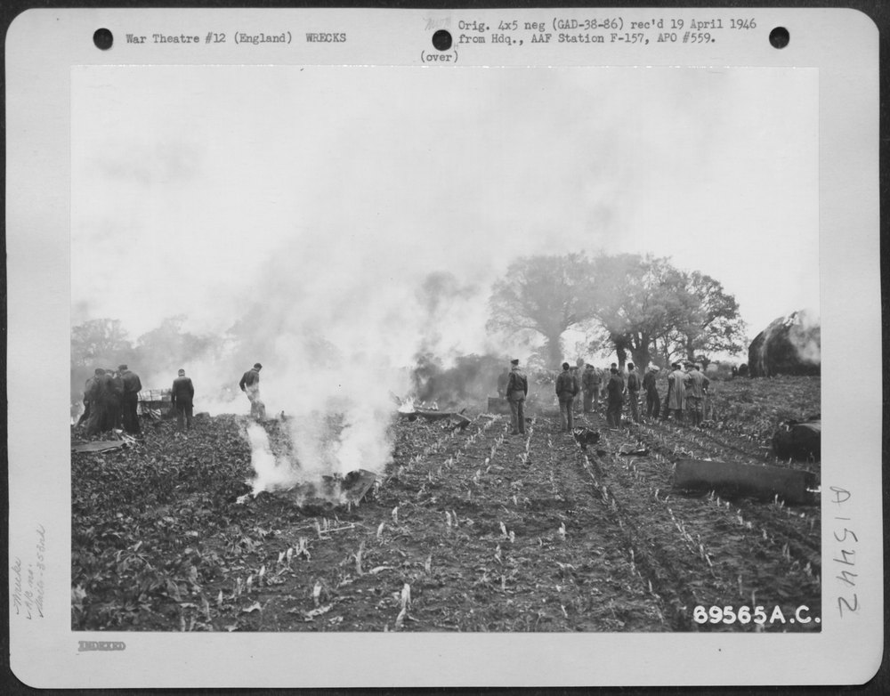 B-17 wreckage near 353rd base