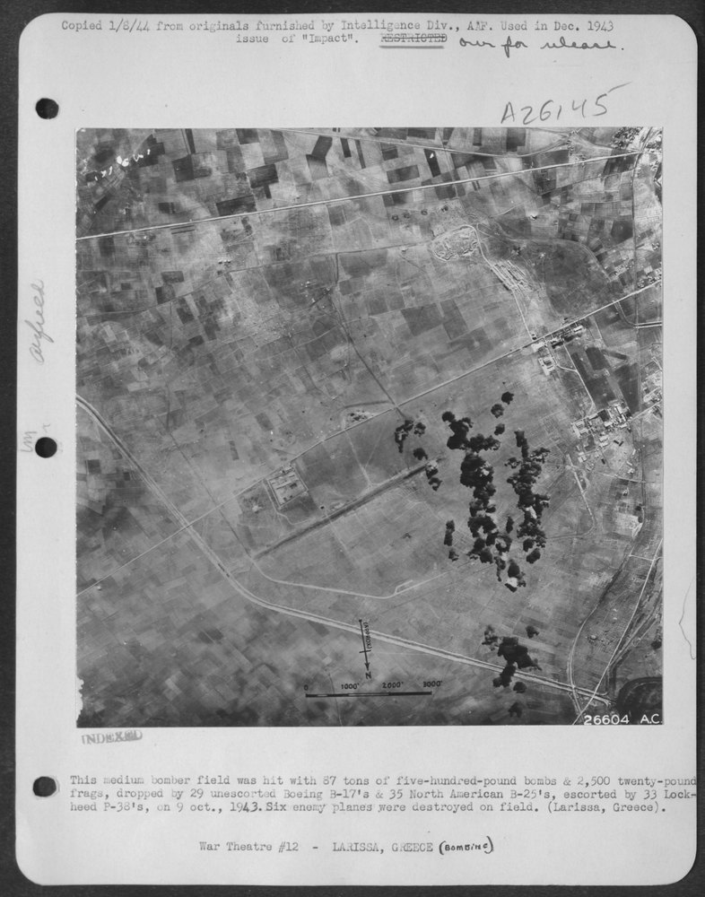 B-17s and B-25s hit bomber field