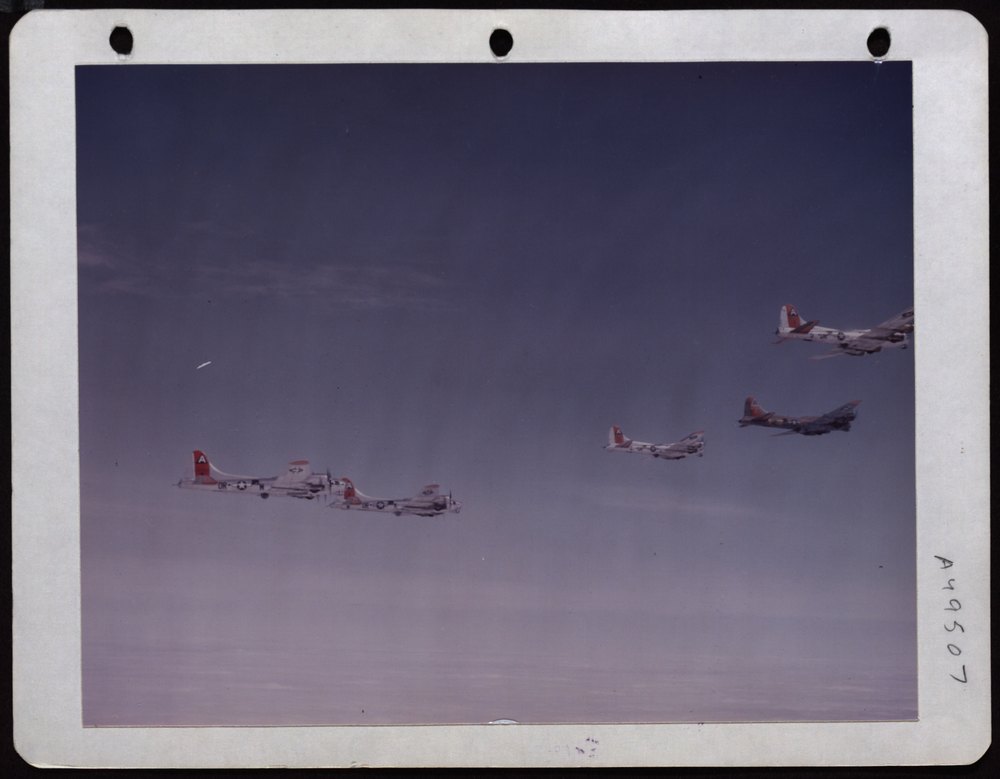 B-17s in flight in England