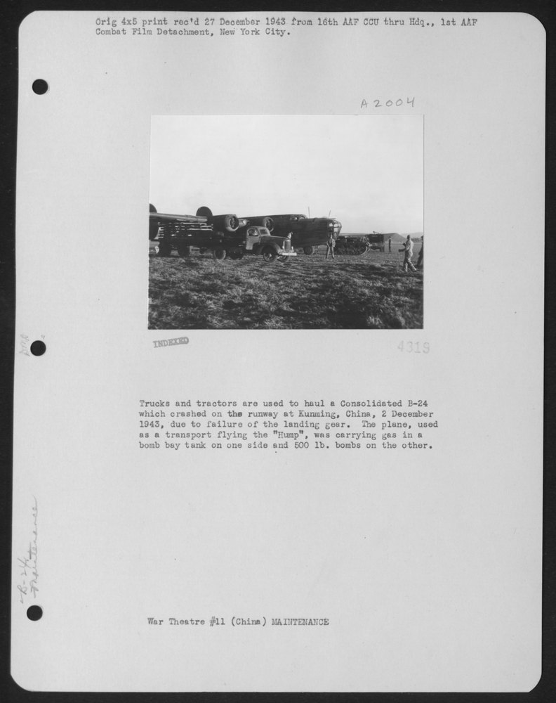 B-24 Crashes At Kunming