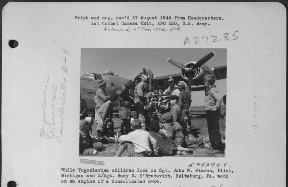 B-24 engine work