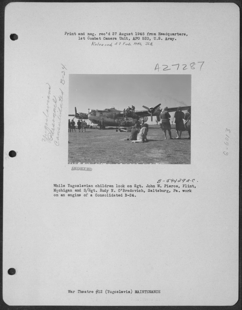 B-24 engine work