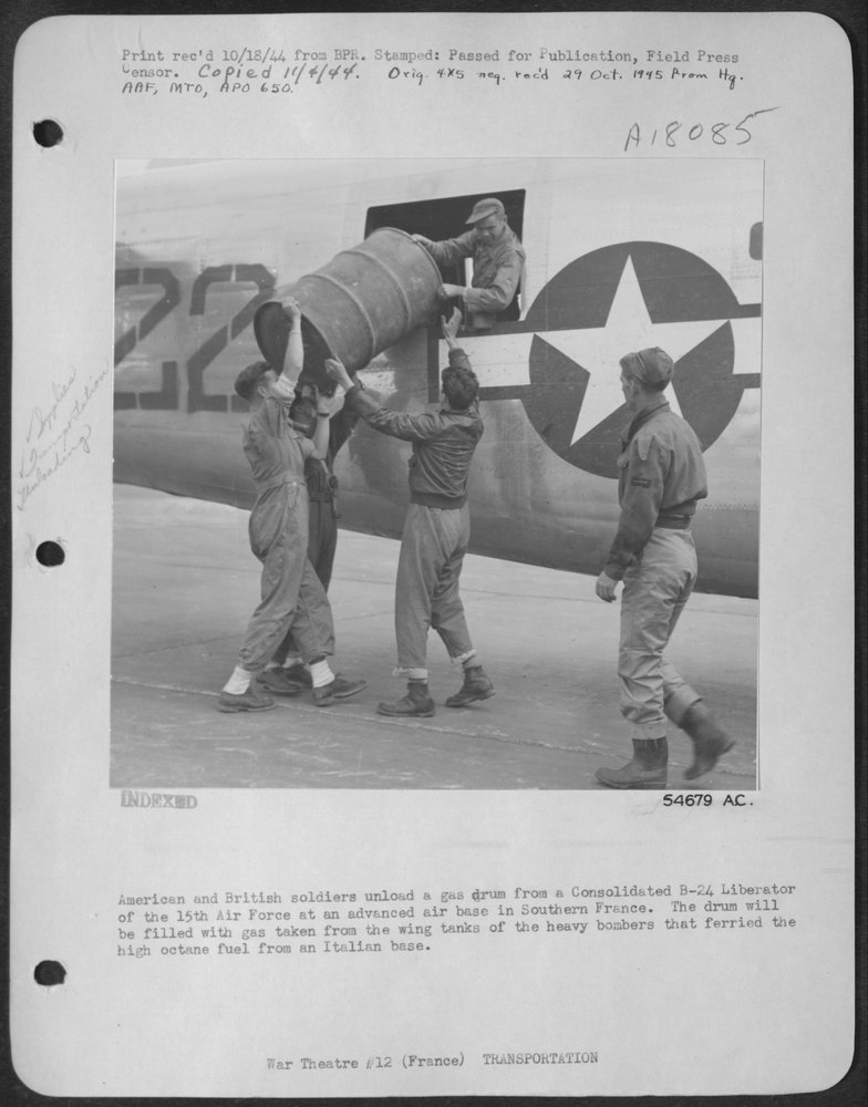 B-24 Liberator at advanced air base
