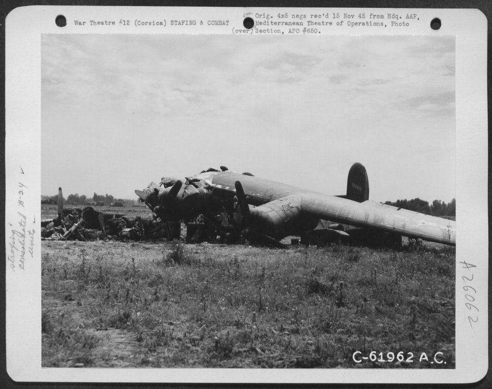 B-24 Liberator at Corsica airfield