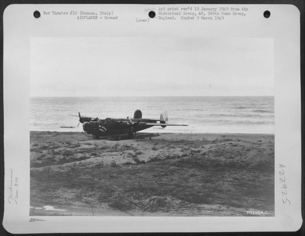 B-24 Liberator at Numana airfield
