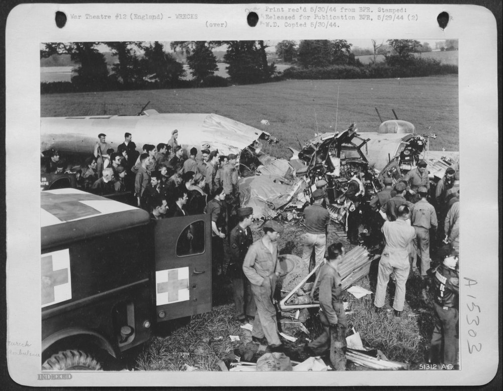 B-24 Liberator crash at 8th AAF base