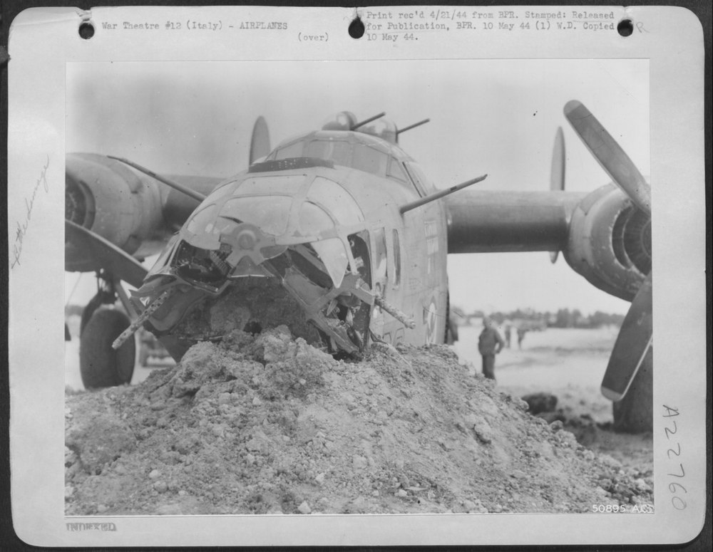 B-24 Liberator crash lands in Italy