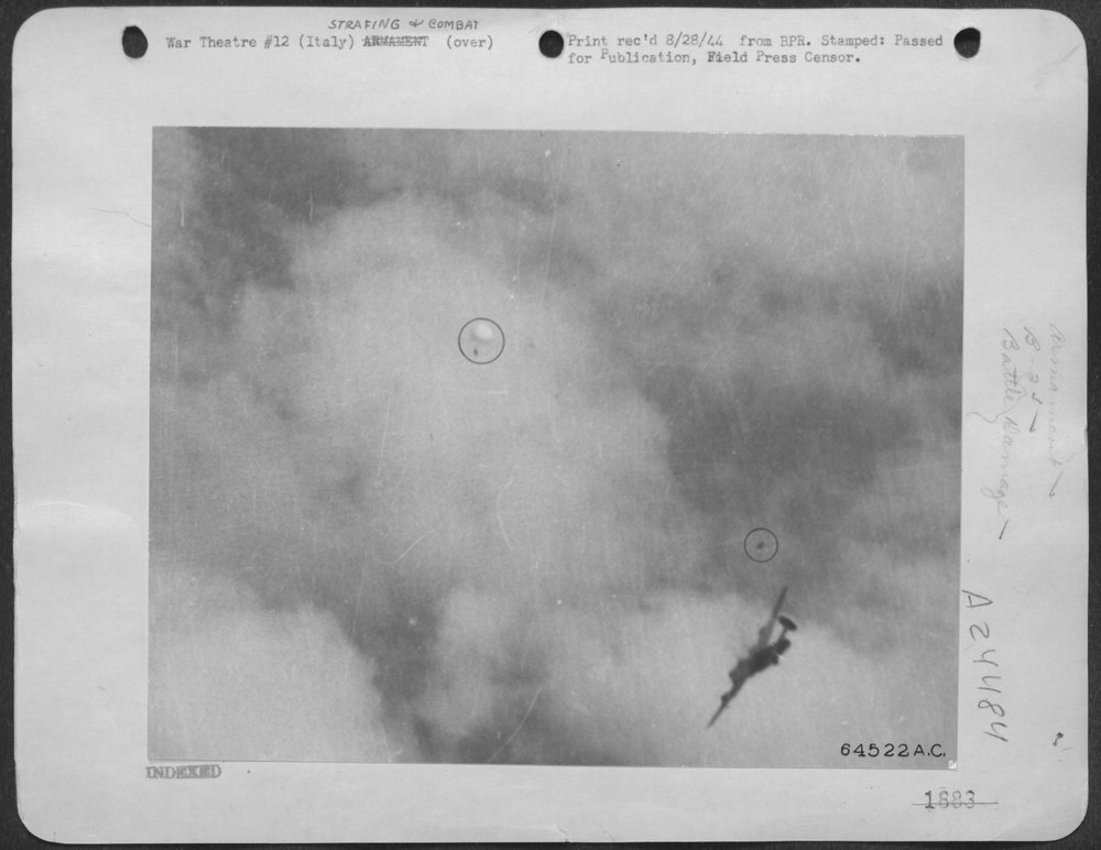 B-24 Liberator crashing in German territory
