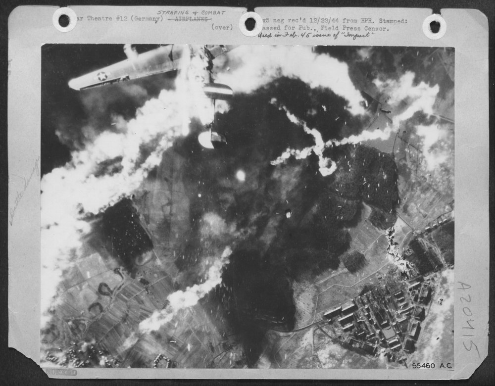 B-24 Liberator disintegrates over German western front