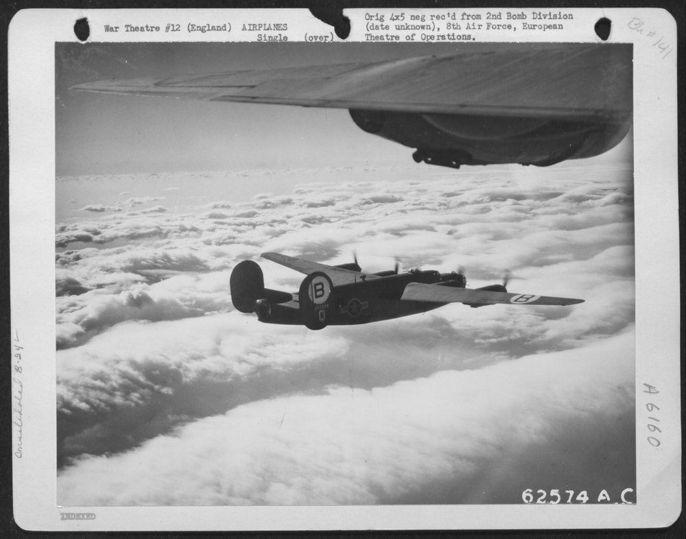 B-24 Liberator enroute to Europe