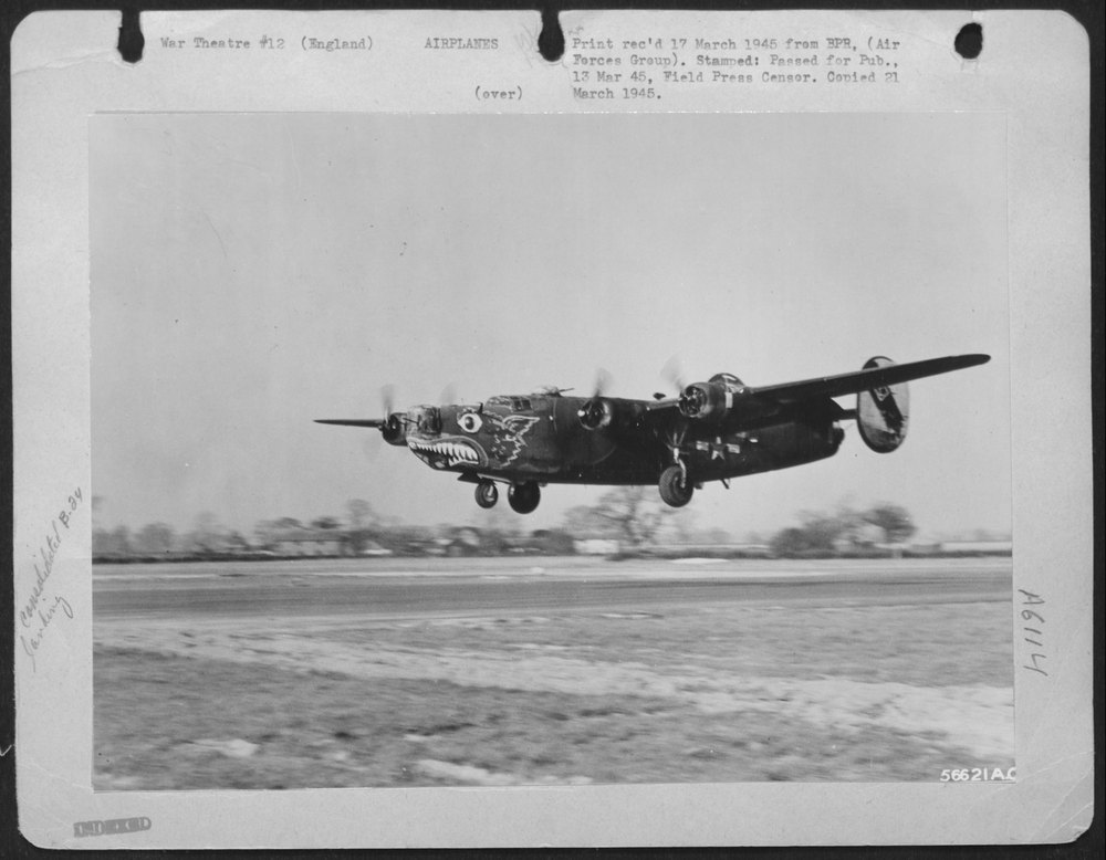 B-24 Liberator landing in England