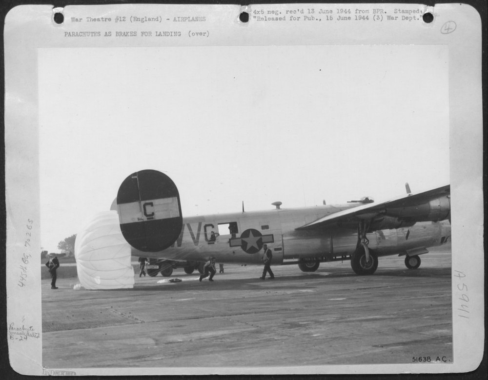 B-24 Liberator landing in England