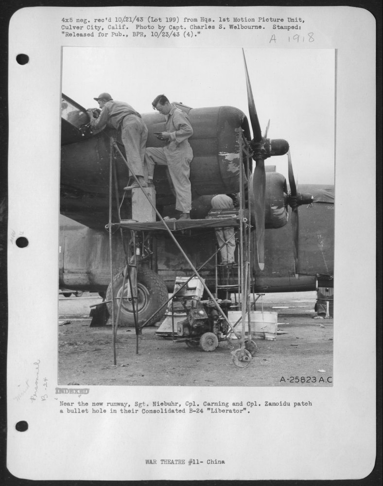 B-24 Liberator near new runway