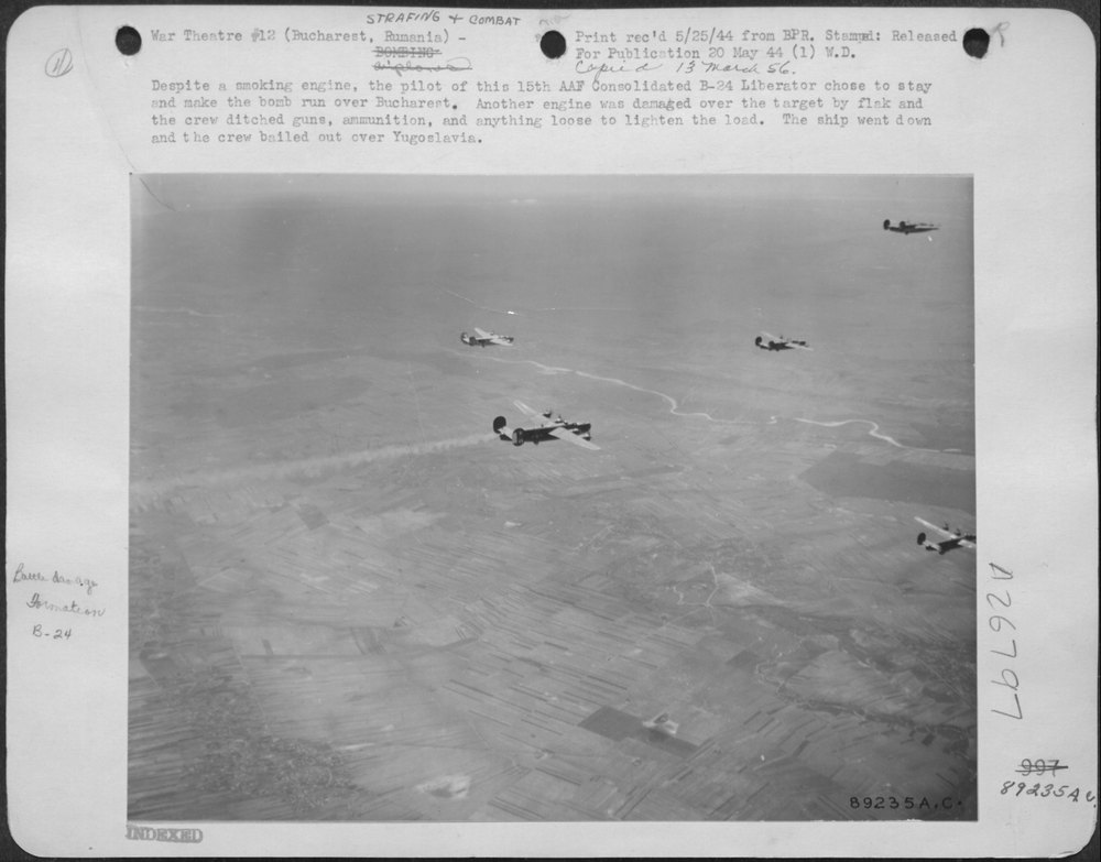 B-24 Liberator over Bucharest