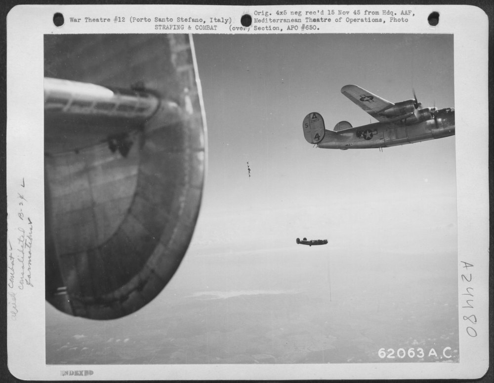 B-24 Liberator over Porto Santo Stefano