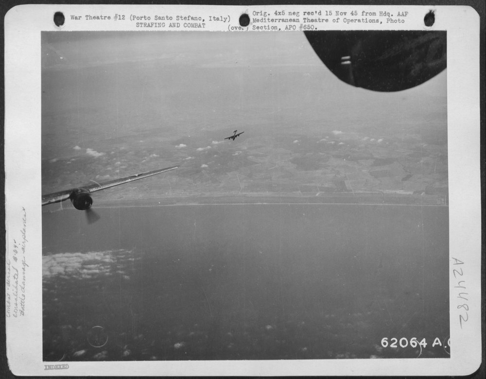 B-24 Liberator over Porto Santo Stefano