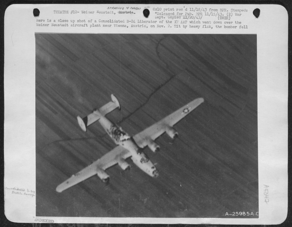 B-24 Liberator over Weiner Neustadt
