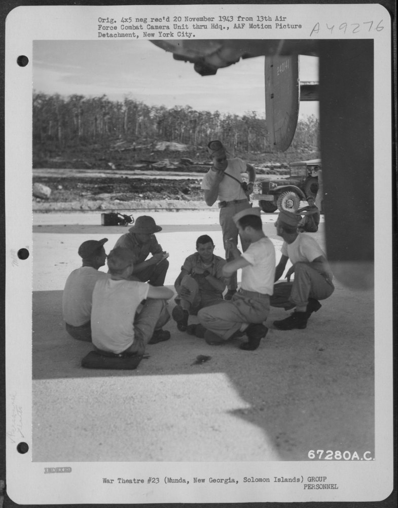 B-24 Liberators at Munda base