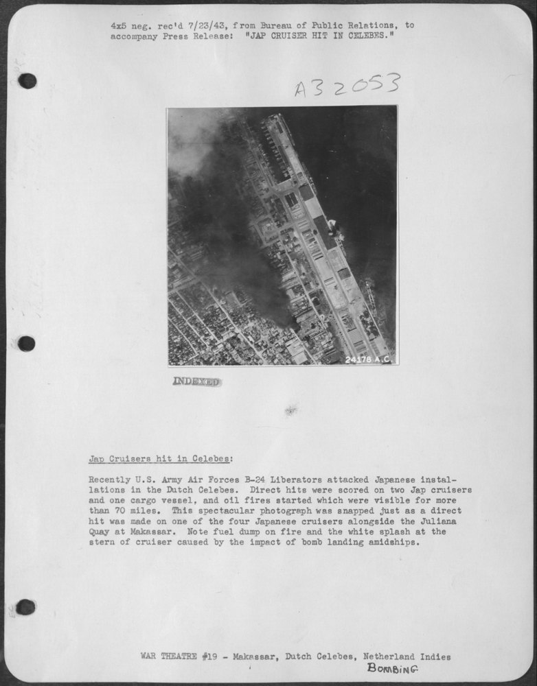 B-24 Liberators attack Dutch Celebes