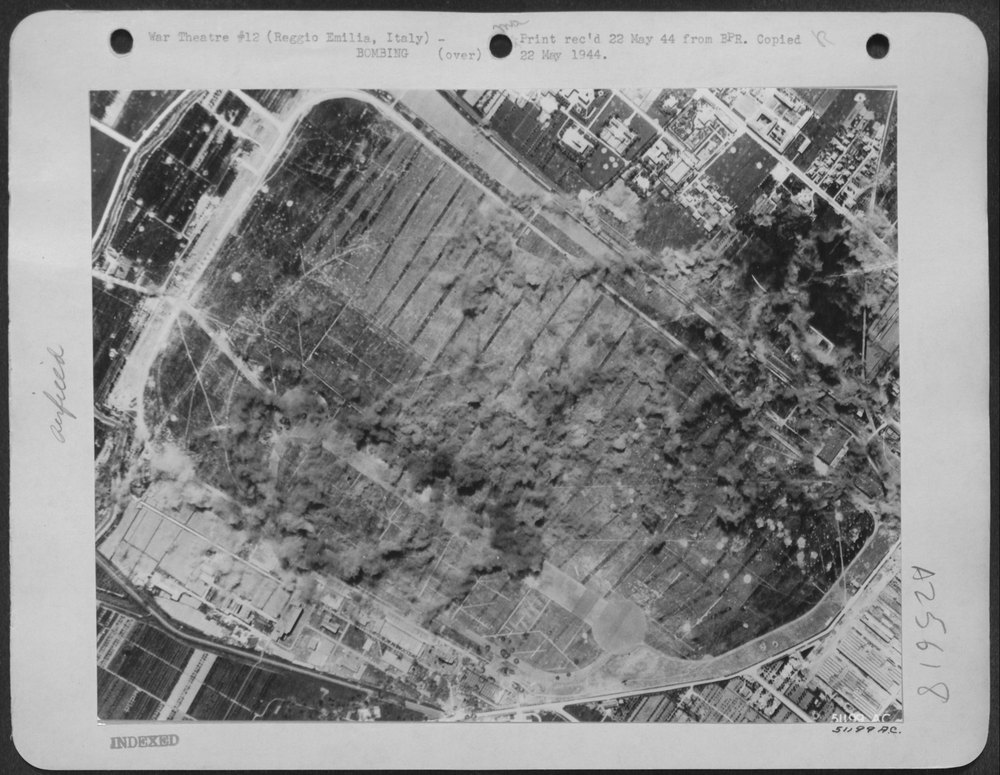 B-24 Liberators attack Reggio Emilia airdrome