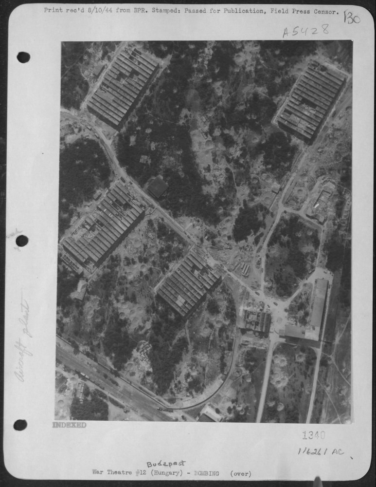 B-24 Liberators bomb Budapest factory