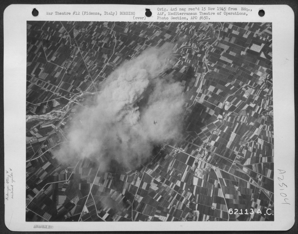 B-24 Liberators bombing Fidenza