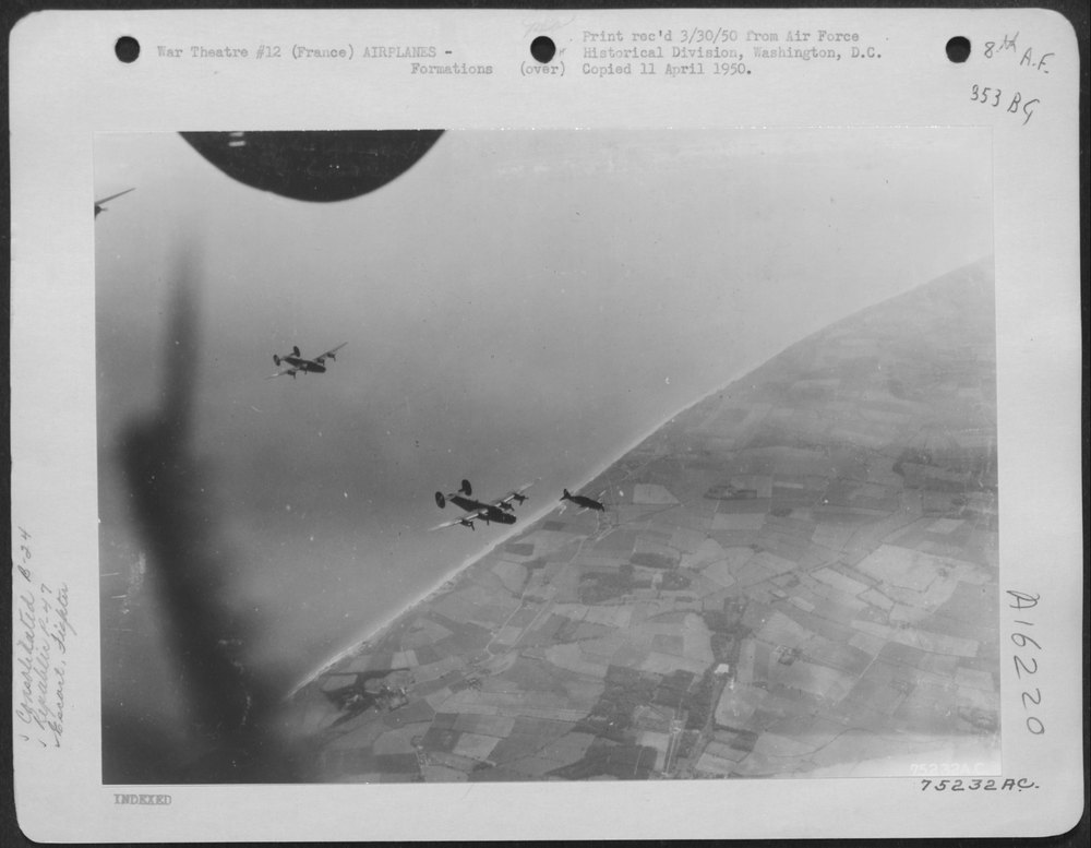 B-24 Liberators En Route To Clastres