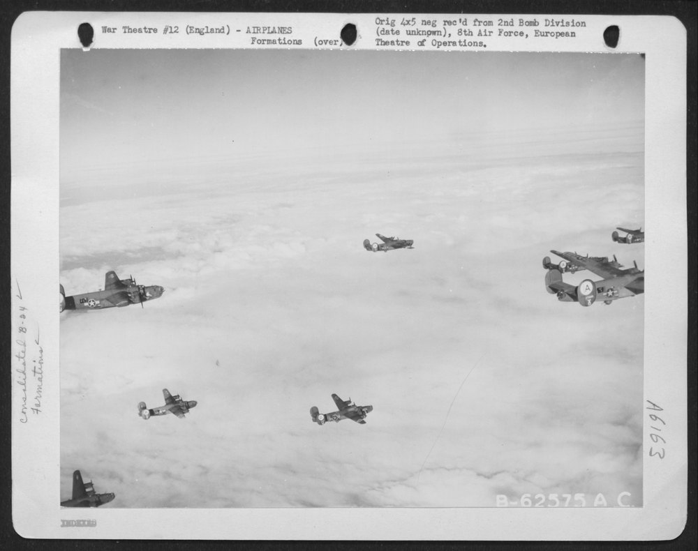 B-24 Liberators enroute to Europe