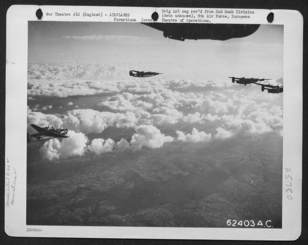 B-24 Liberators enroute to Europe