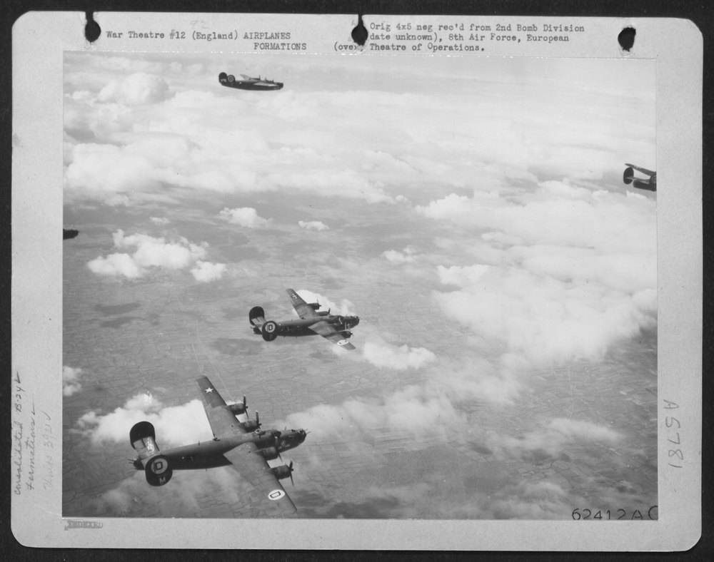 B-24 Liberators enroute to Europe