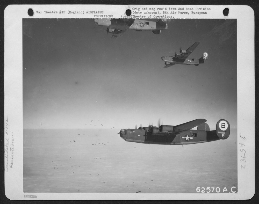 B-24 Liberators enroute to Europe