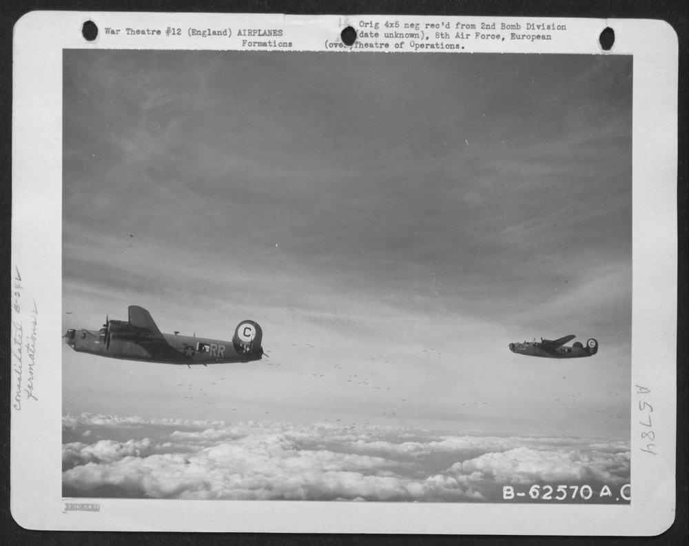 B-24 Liberators enroute to Europe
