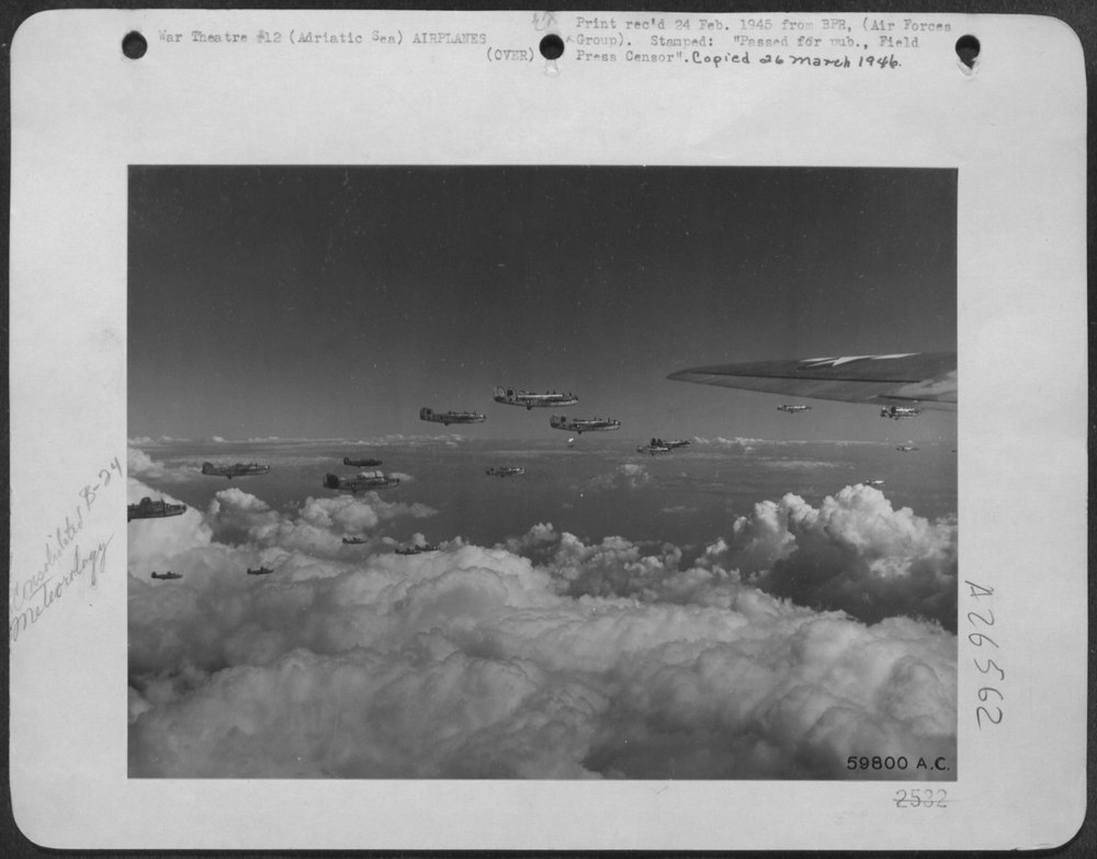 B-24 Liberators over Adriatic Sea