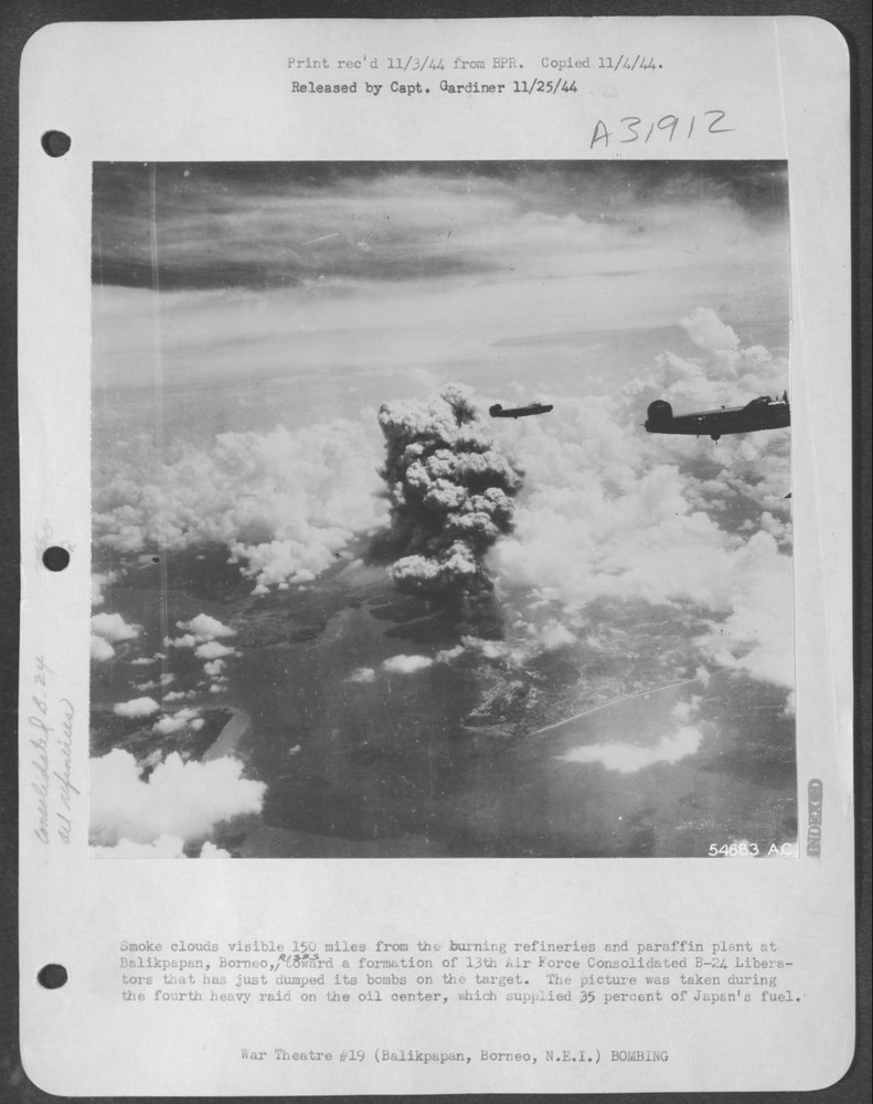 B-24 Liberators over Balikpapan